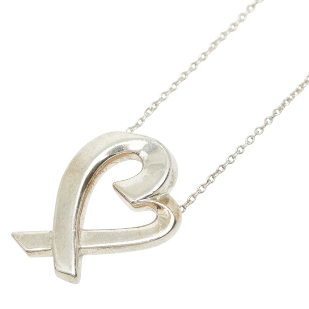 Tiffany & Co. Loving Heart Paloma Picasso Chain Necklace Pendant, Sterling Si...